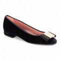48755 - Black Velvet Flats for Teen/Women by Pretty Ballerinas