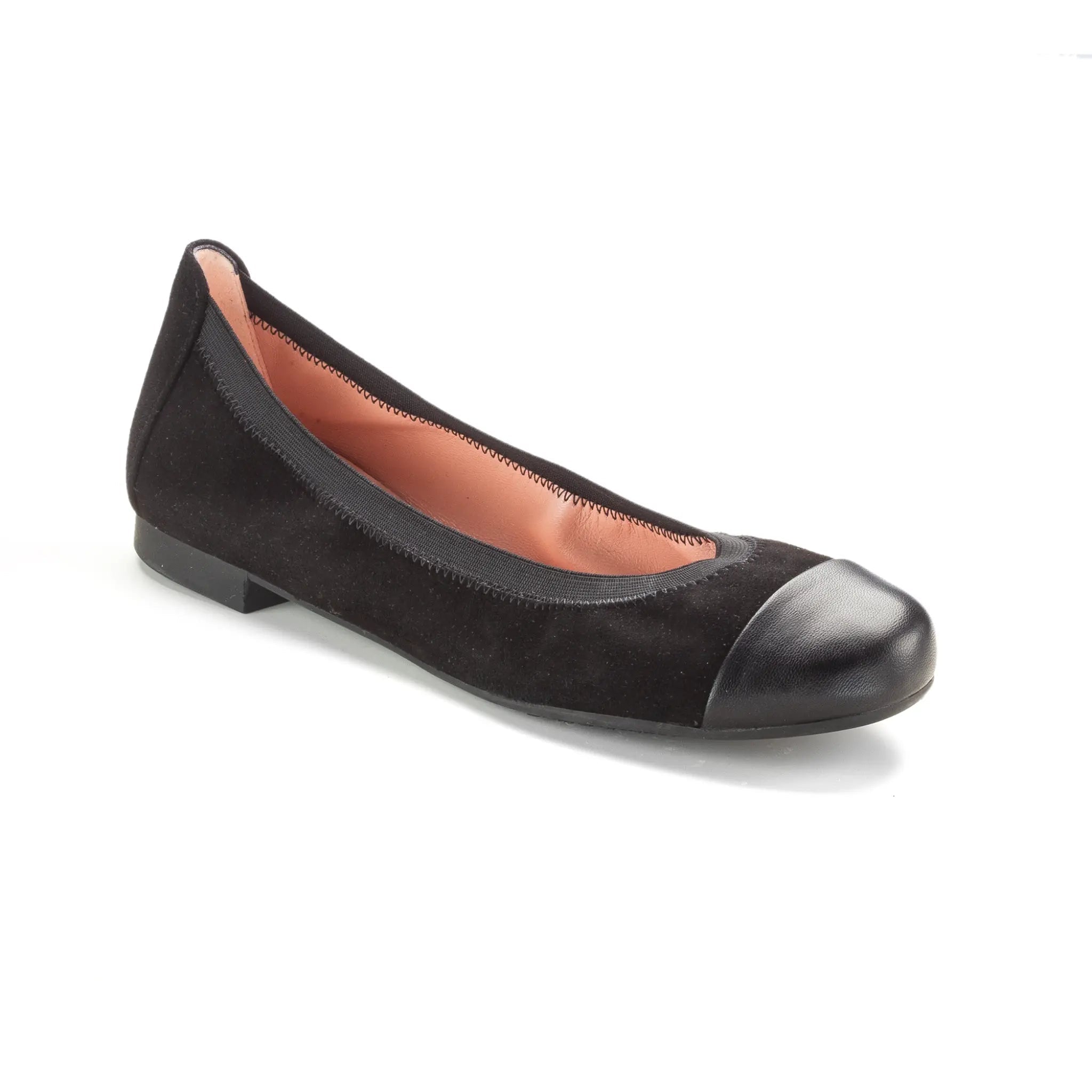48780 - Teens Black Suede Leather Slip On Shoe